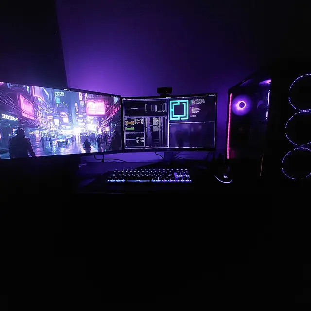 My purple setup.