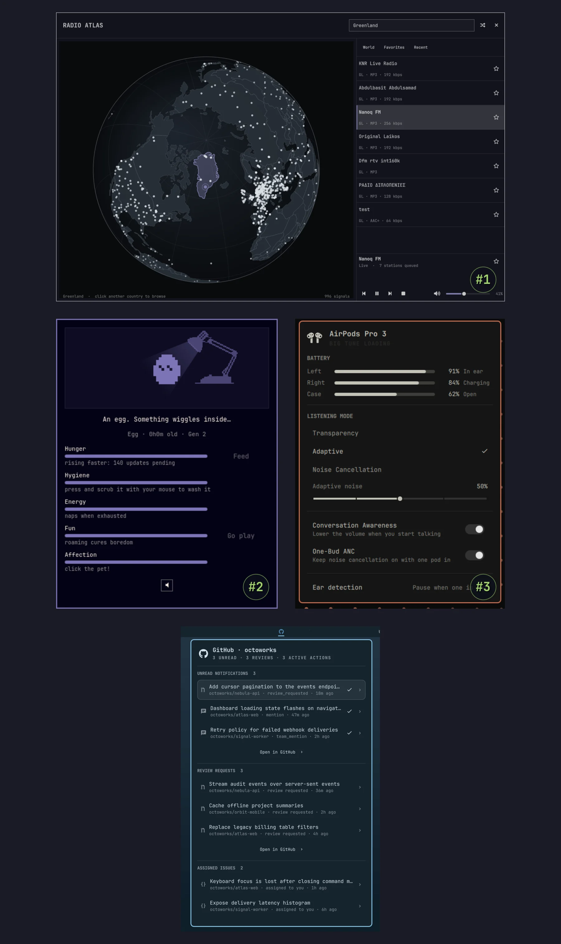Radio Atlas, Omagotchi, AirPods மற்றும் GitHub